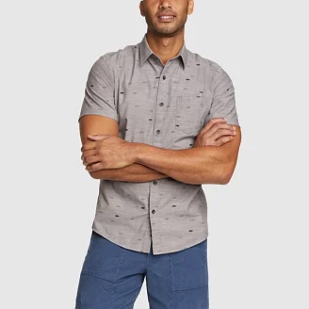 Men's Eddie Bauer Kingston Short-Sleeve Shirt - Pattern XL
